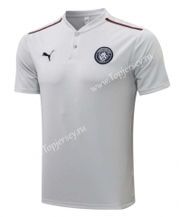2021-2022 Manchester City Light Gray Thailand Polo Shirt-815