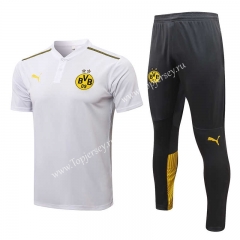 2021-2022 Borussia Dortmund White Thailand Polo Uniform-815