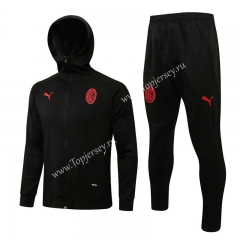 2021-2022 AC Milan Black Thailand Soccer Jacket Uniform With Hat-815