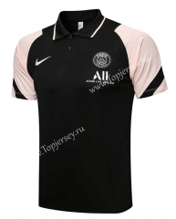 2021-2022 Jordan Paris SG Black&Pink Thailand Polo Shirt-815