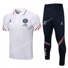 2021-2022 Jordan Paris SG White Thailand Polo Uniform-815