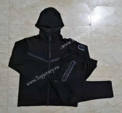 2021-2022 Black Thailand Soccer Jacket Uniform With Hat-815