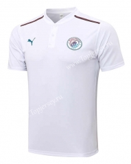 2021-2022 Manchester City White Thailand Polo Shirt-815