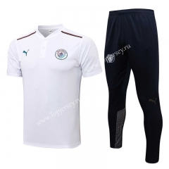 2021-2022 Manchester City White Thailand Polo Uniform-815