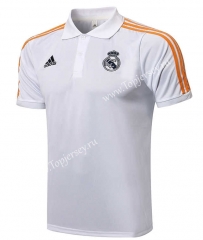 2021-2022 Real Madrid White Thailand Polo Shirt-815