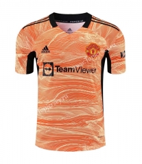 2021-2022 Manchester United Goalkeeper Orange Thailand Soccer Jersey Jersey-418