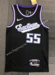 2022 City Edition Sacramento Kings Black #55 NBA Jersey-311