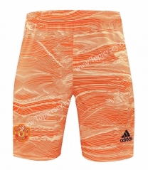 2021-2022 Manchester United Goalkeeper Orange Thailand Soccer Shorts-418
