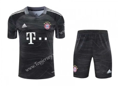 2021-2022 Bayern München Goalkeeper Black Thailand Soccer Uniform-418