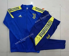 2021-2022 Juventus Camouflage Blue Thailand Soccer Jacket Uniform-815