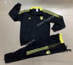 2021-2022 Leeds United Black Thailand Soccer Jacket Uniform -HR