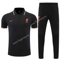 2021-2022 Liverpool Black Thailand Polo Uniform-815