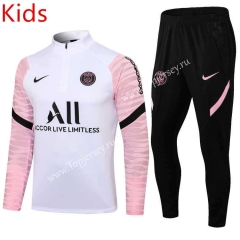 2021-2022 Paris SG White Kids/Youth Soccer Tracksuit -2038