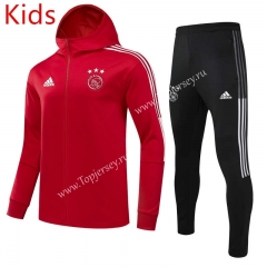 2021-2022 Ajax Red Kids/Youth Soccer Jacket Uniform With Hat-GDP