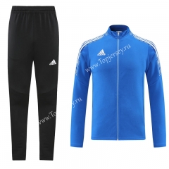 2021-2022 Camouflage Blue Thailand Soccer Jacket Uniform-LH