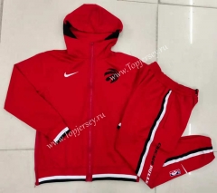 2021-2022 NBA Toronto Raptors Red Jacket Uniform With Hat-815