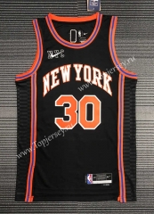 2022 City Edition New York Knicks Black #30 NBA Jersey-311