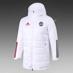 2021-2022 Manchester United White Cotton Coat With Hat-DD1
