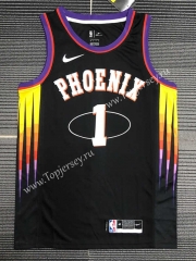 2022 City Edition Phoenix Suns Black #1 NBA Jersey-311
