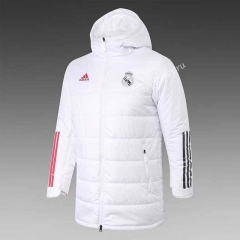 2021-2022 Real Madrid White Cotton Coat With Hat-DD1