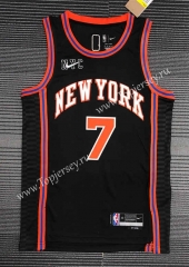 2022 City Edition New York Knicks Black #7 NBA Jersey-311