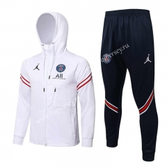 2021-2022 Paris SG White Thailand Jacket Uniform With Hat-815
