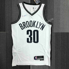 75th Anniversary Brooklyn Nets White #30 NBA Jersey-311