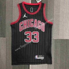75th Anniversary Jordan Chicago Bulls Black #33 NBA Jersey-311