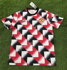 2022-2023 Pre-match Manchester United Red&White&Black Thailand Training Jersey AAA-7865
