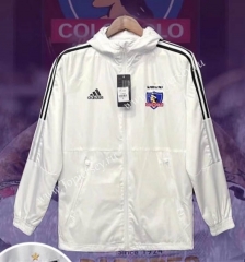 2022-2023 Colo-Colo White Trench Coats With Hat-1836