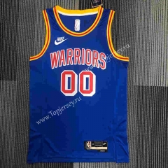75th Anniversary Warriors Blue #00 NBA Jersey-311