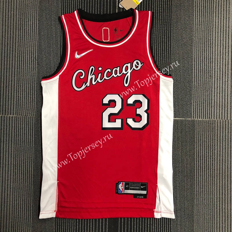 2022-2023 City Edition Chicago Bulls Red #23 NBA Jersey-311