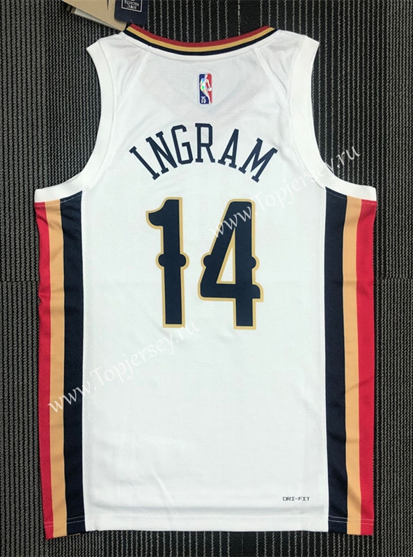 2022-2023 City Edition New Orleans Pelicans White #14 NBA Jersey-311,New  Orleans Pelicans