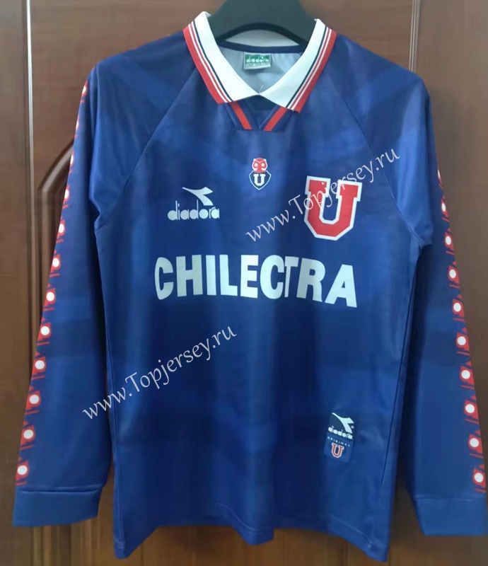 Retro Version 1996 Universidad De Chile Blue Thailand Soccer Jersey a 7t Universidad De Chile Retro Version 1996 Universidad De Chile Blue Thailand Soccer Jersey a 7t Universidad De Chile