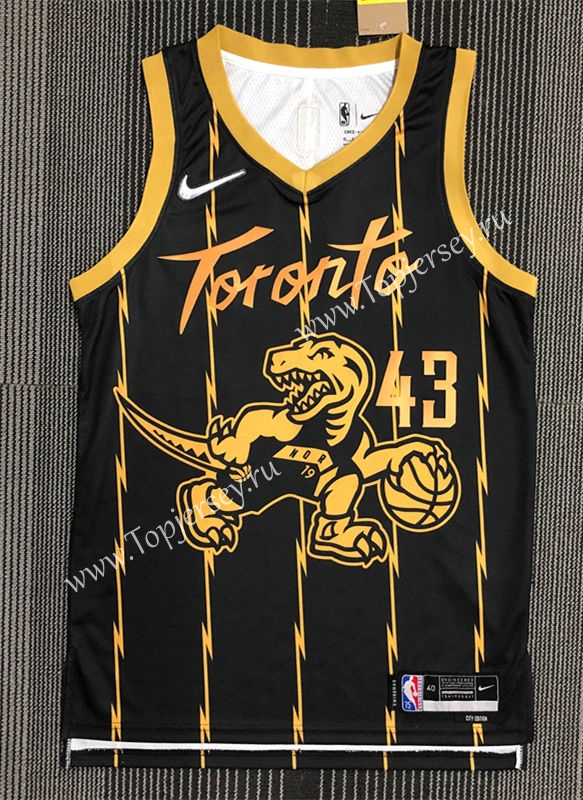 2022-2023 City Edition Toronto Raptors Black #43 NBA Jersey-311,Toronto  Raptors