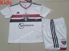 2022-2023 Sao Paulo Home White Kids/Youth Soccer Unifrom-507