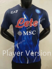 Player Version 2022-2023 Napoli 2nd Away Royal Blue Thailand Soccer Jersey AAA-9926