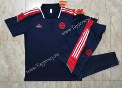 2021-2022 Bayern München Royal Blue Thailand Polo Uniform-815
