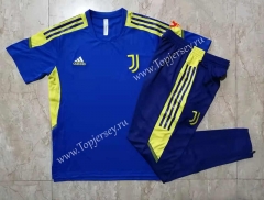 2021-2022 Juventus Camouflage Blue Short-sleeved Thailand Soccer Tracksuit-815