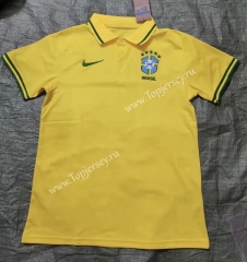 2022-2023 Brazil Yellow Thailand Polo Shirt