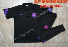 2021-2022 Barcelona Black Thailand Polo Uniform-815