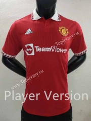 Player Version 2022-2023 Manchester United Home Red Thailand Soccer Jersey AAA-9926