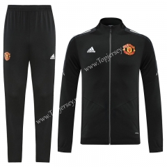 2021-2022 Manchester United Black Thailand Training Soccer Jacket Uniform-LH