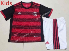 2022-2023 Flamengo Home Red and Black Kids/Youth Soccer Uniform-507