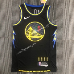 Limited Edition 2022 City Edition Warriors Black #95 NBA Jersey-311