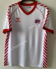Retro Version 1984 Norway White Thailand Soccer Jersey-9171