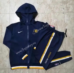 2021-2022 NBA Indiana Pacers Royal Blue Jacket Uniform With Hat-815
