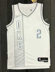 2022-2023 City Edition Oklahoma City Thunder White #2 NBA Jersey-311