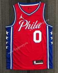 Limited Edition Jordan Philadelphia 76ers Red #0 NBA Jersey-311