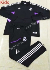 2022-2023 Real Madrid Black Kids/Youth Soccer Tracksuit-411